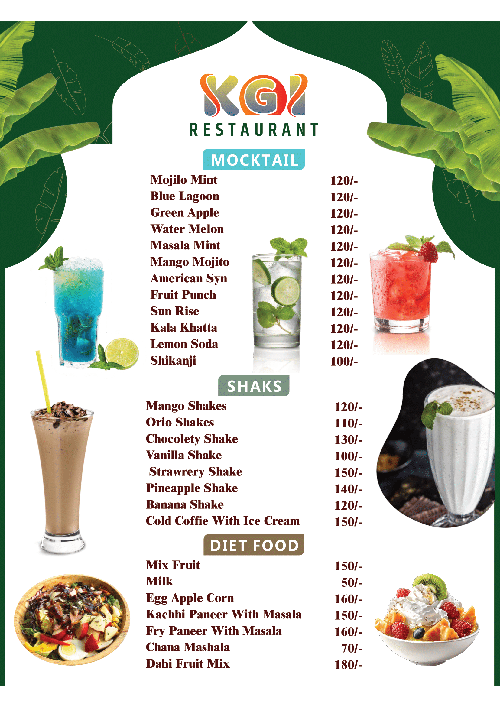 Menu Page 3